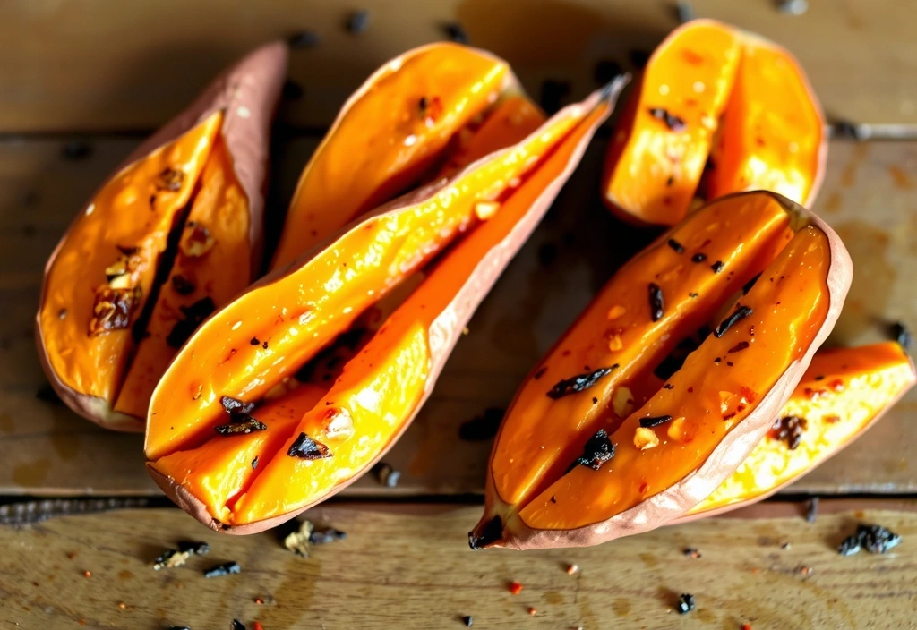 Batata asada con especias y hierbas